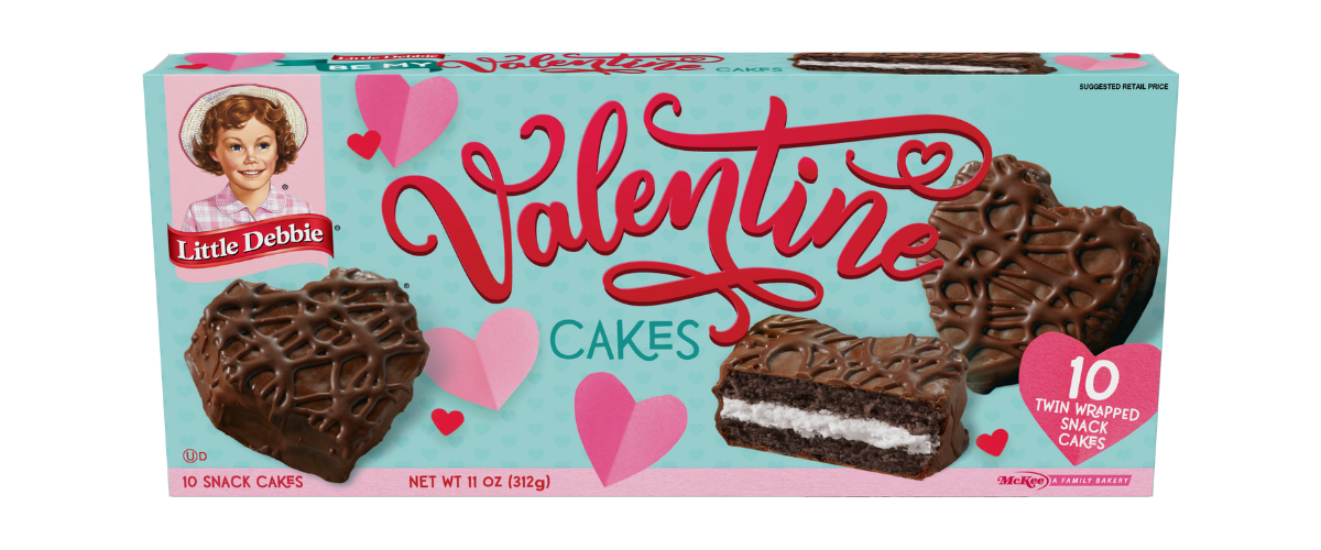 carton of valentine cakes choc