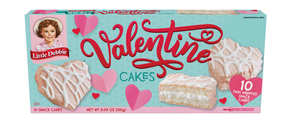carton of valentine cakes
