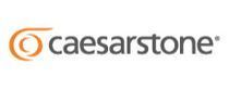 Caesarstone logo in orange and gray on a white background