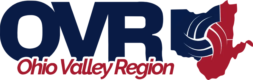 OVR Ohio Valley Region logo in navy and red with Ohio outline