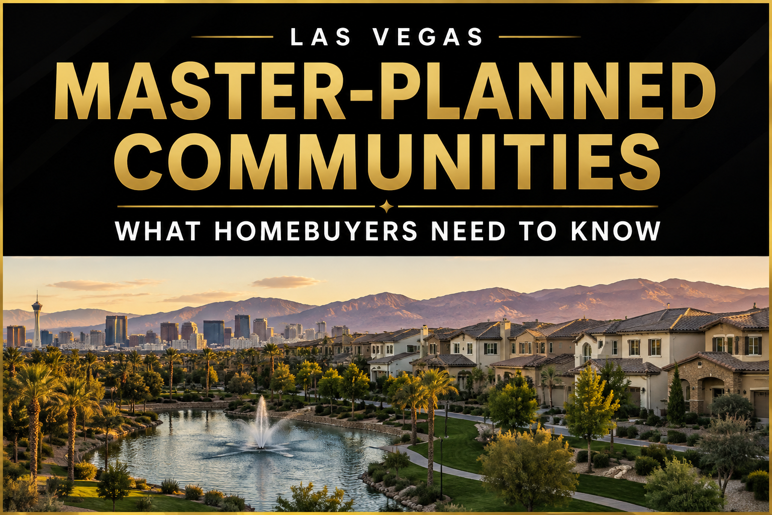 Las Vegas master-planned communities guide covering Summerlin, Henderson, amenities, HOAs and new ho