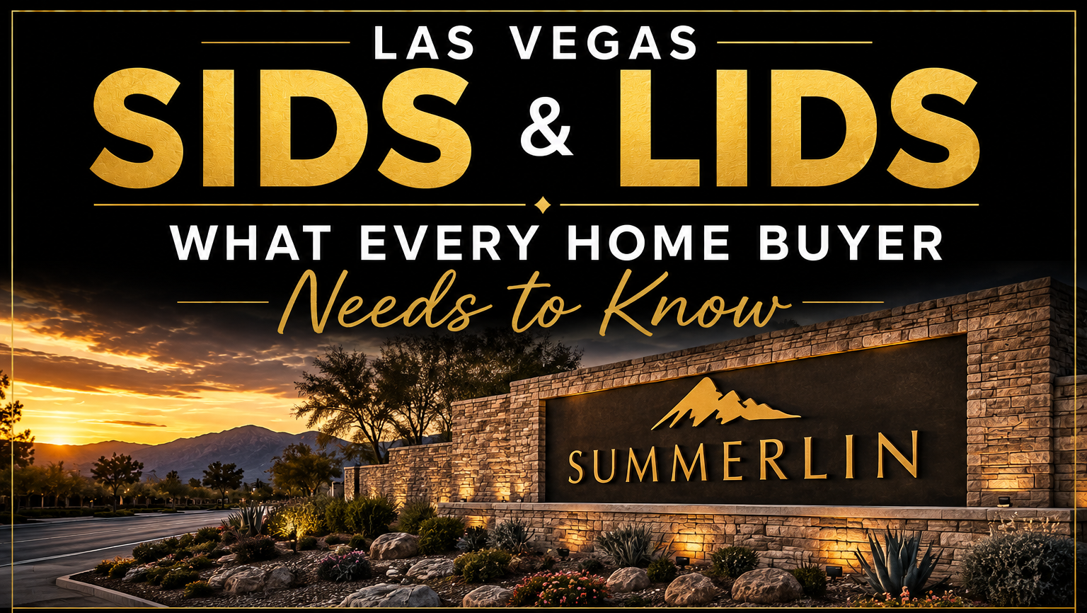 Summerlin entrance featured in a Las Vegas SIDs and LIDs guide for home buyers.