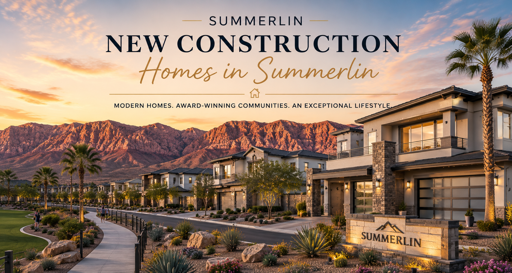 Summerlin new construction homes featuring luxury neighborhoods and modern floor plans