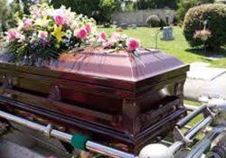 Coffin With Pink Flowers — Melbourne, VIC — Sewlyn Allen PTY