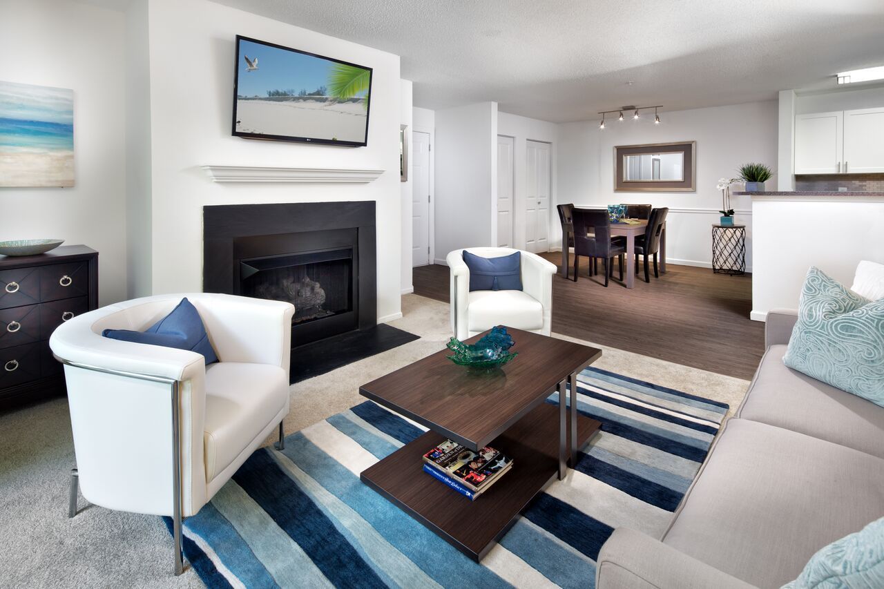 Living Room at The Royce at Trumbull.