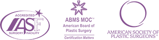 Logos of ASASF, ABMS MOC, and American Society of Plastic Surgeons in purple.
