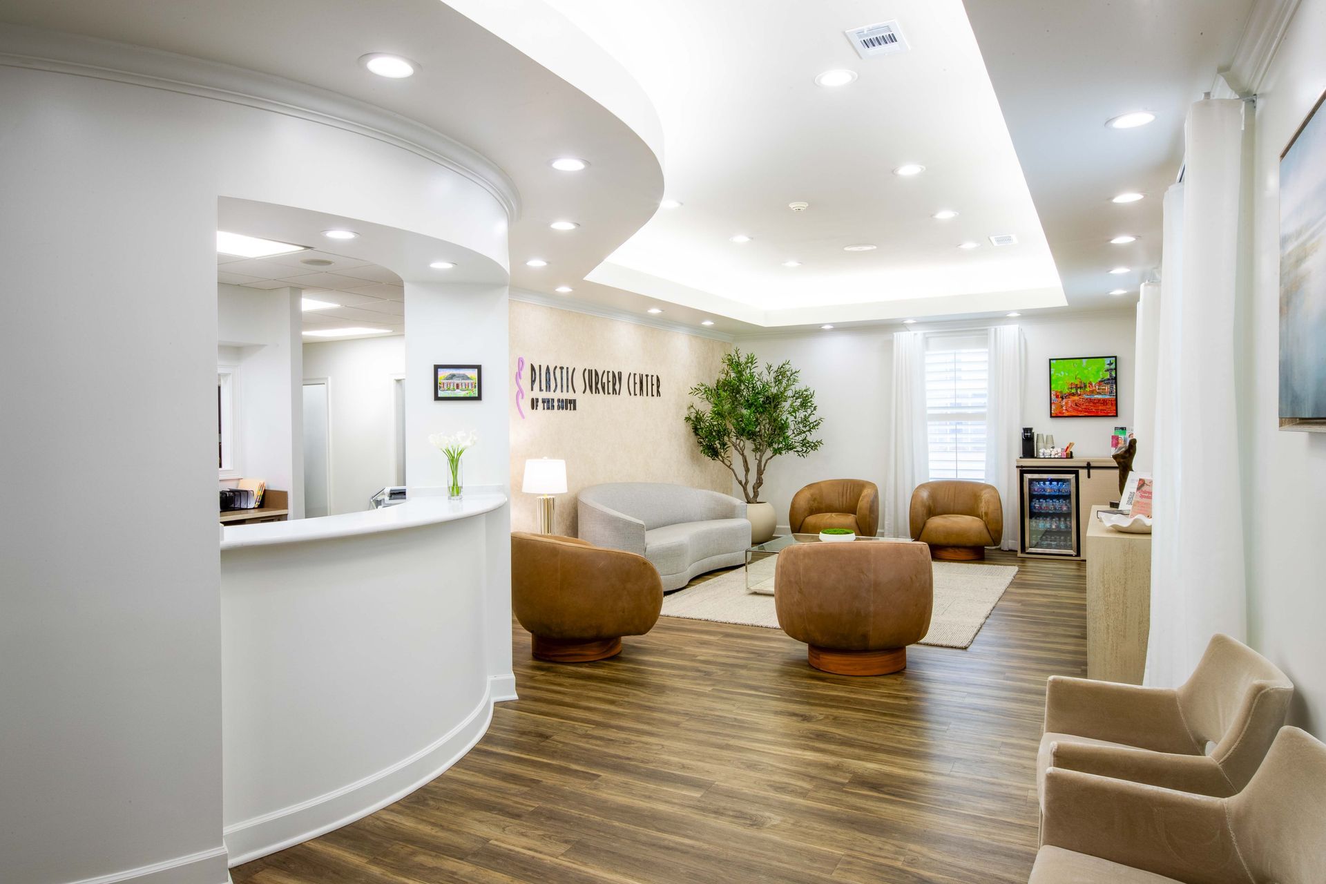 Welcoming office space at Plastic Surgery Center of the South