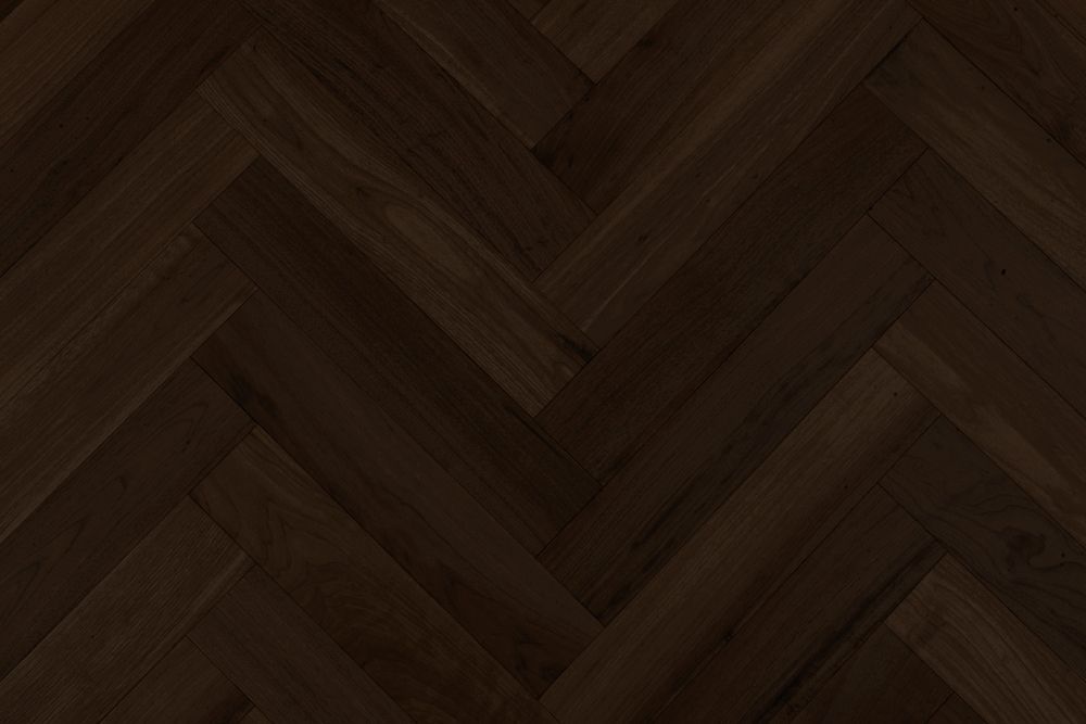 Patrón de suelo de madera en espiga de color marrón oscuro