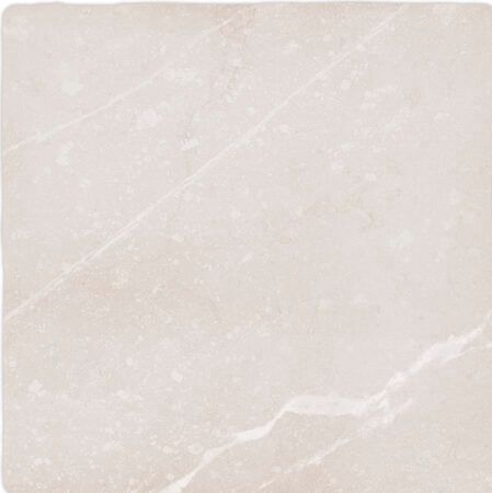 Baldosa de mármol beige claro con sutiles vetas blancas y textura moteada.