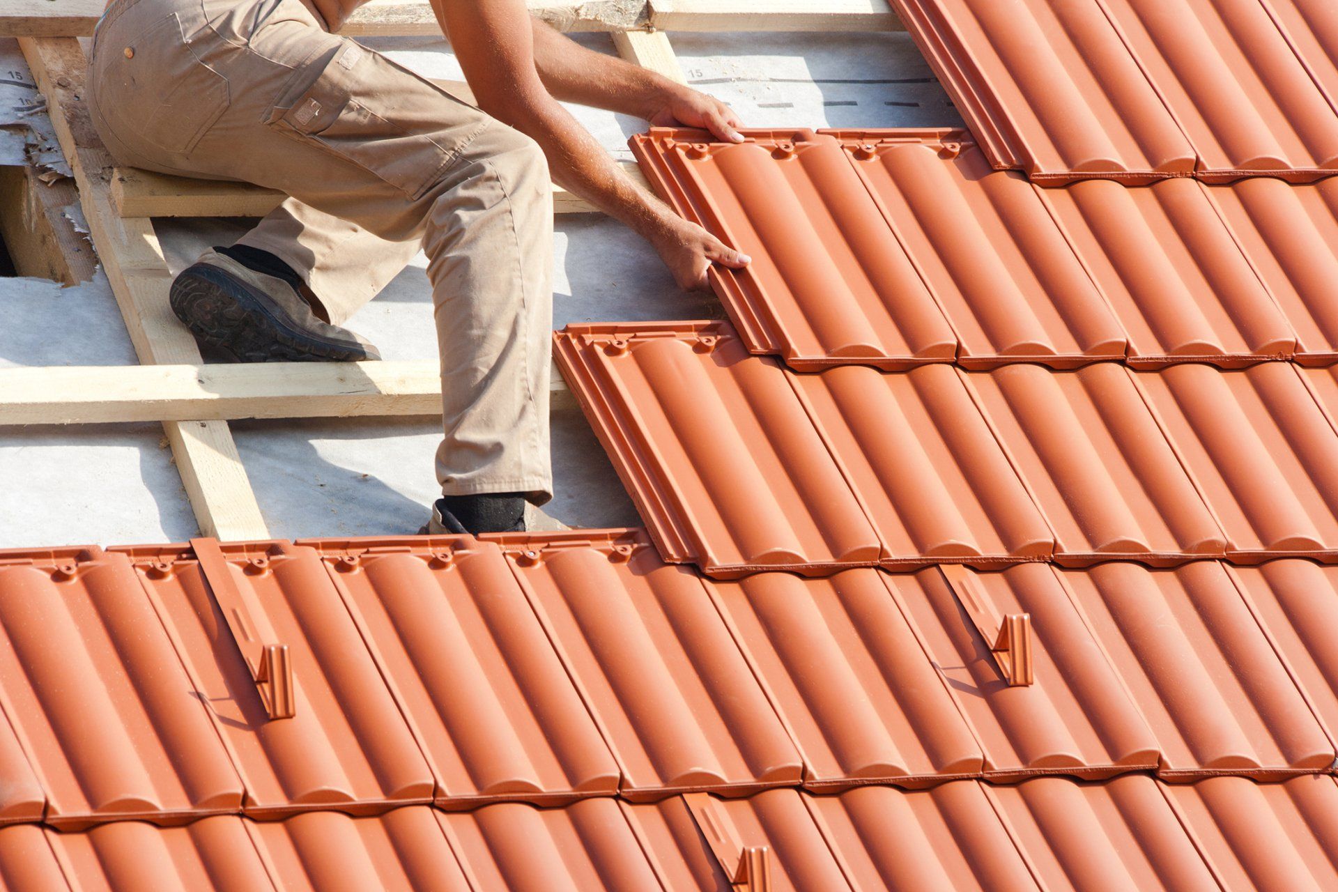 Man Working on The Roof – Parksville, MD – Harview Roofing & Home Improvement