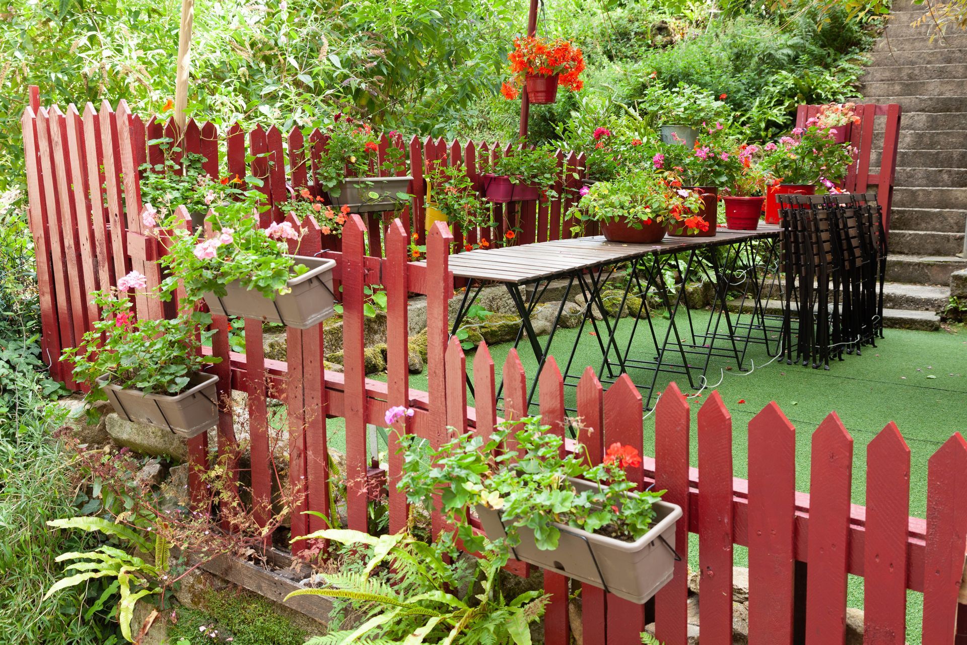 Backyard with artificial grass in San Angelo, TX