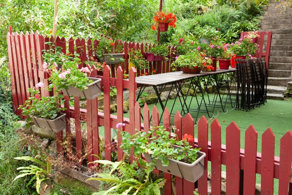 Backyard with artificial grass in San Angelo, TX