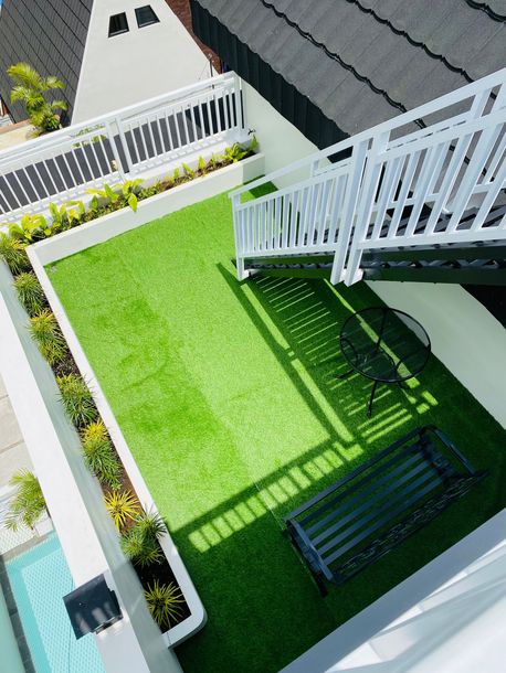 Porch with artificial grass in San Angelo, TX