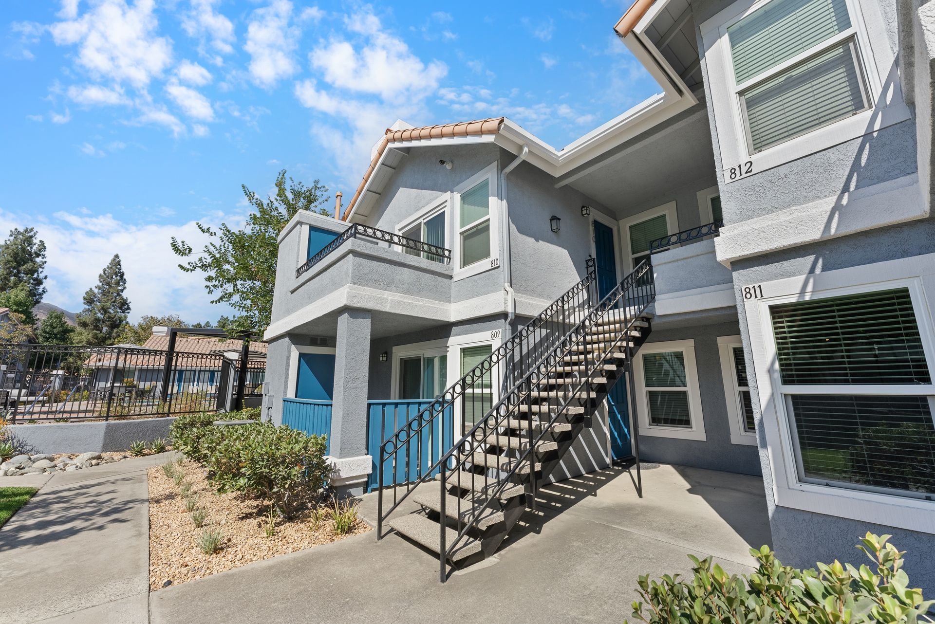Exterior building and stairs to second story