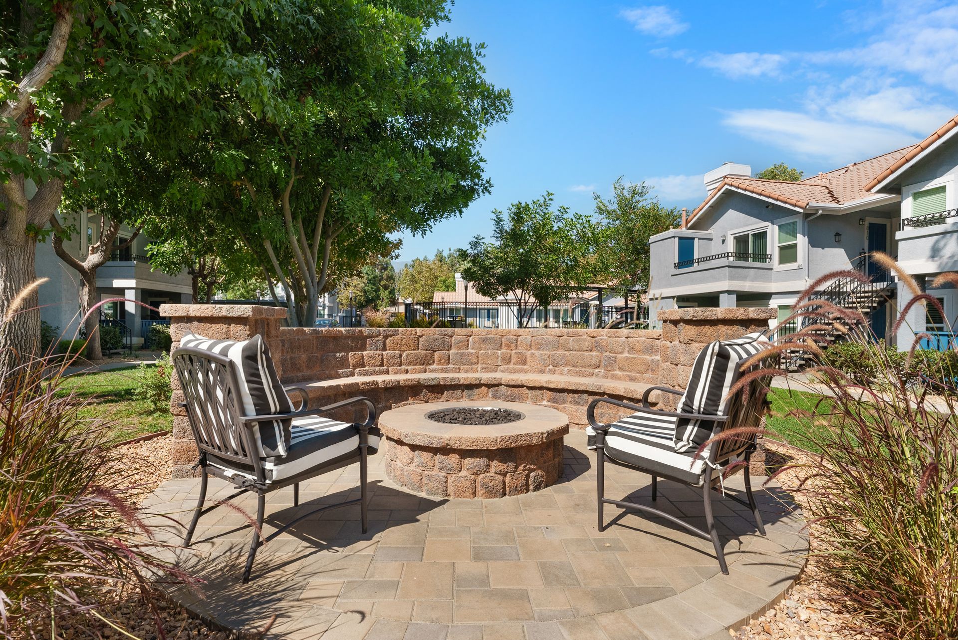 Firepit and chairs
