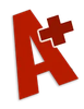 Blue and red heart-shaped graphic; each side has stylized strokes converging at the top, suggesting unity.