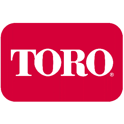 A red and white toro logo on a white background