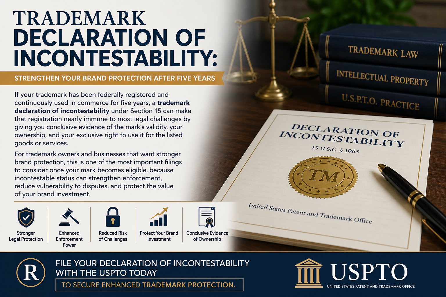trademark declaration of incontestability