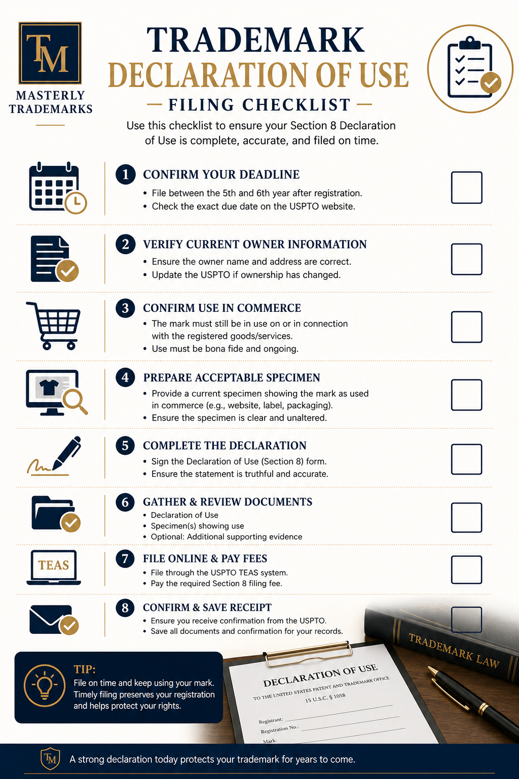 questions to consider before choosing trademark declaration of use