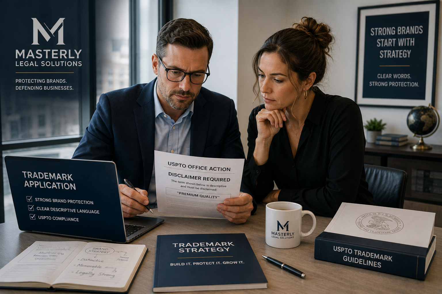 founders and businesses responding to USPTO disclaimer requirements or planning applications with descriptive wording trademark disclaimer requirements