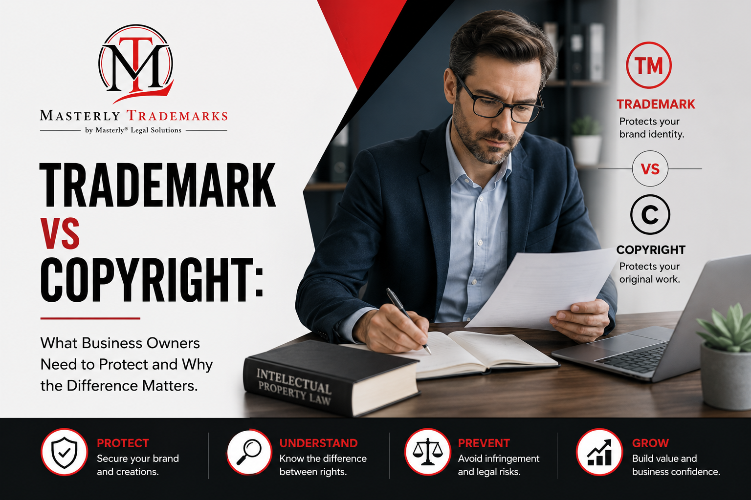 Trademark vs copyright differences in intellectual property protection