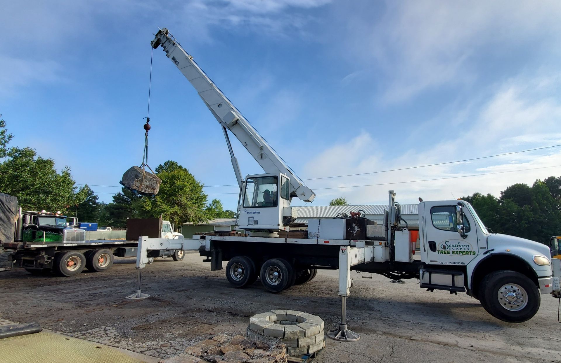 Boulder Placement with Crane