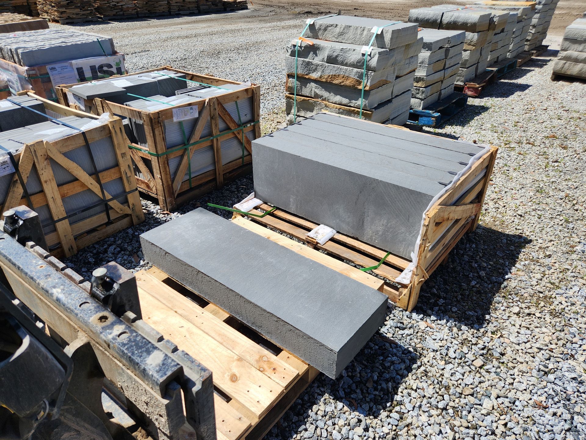 Imported Midnight Limestone Stair Treads