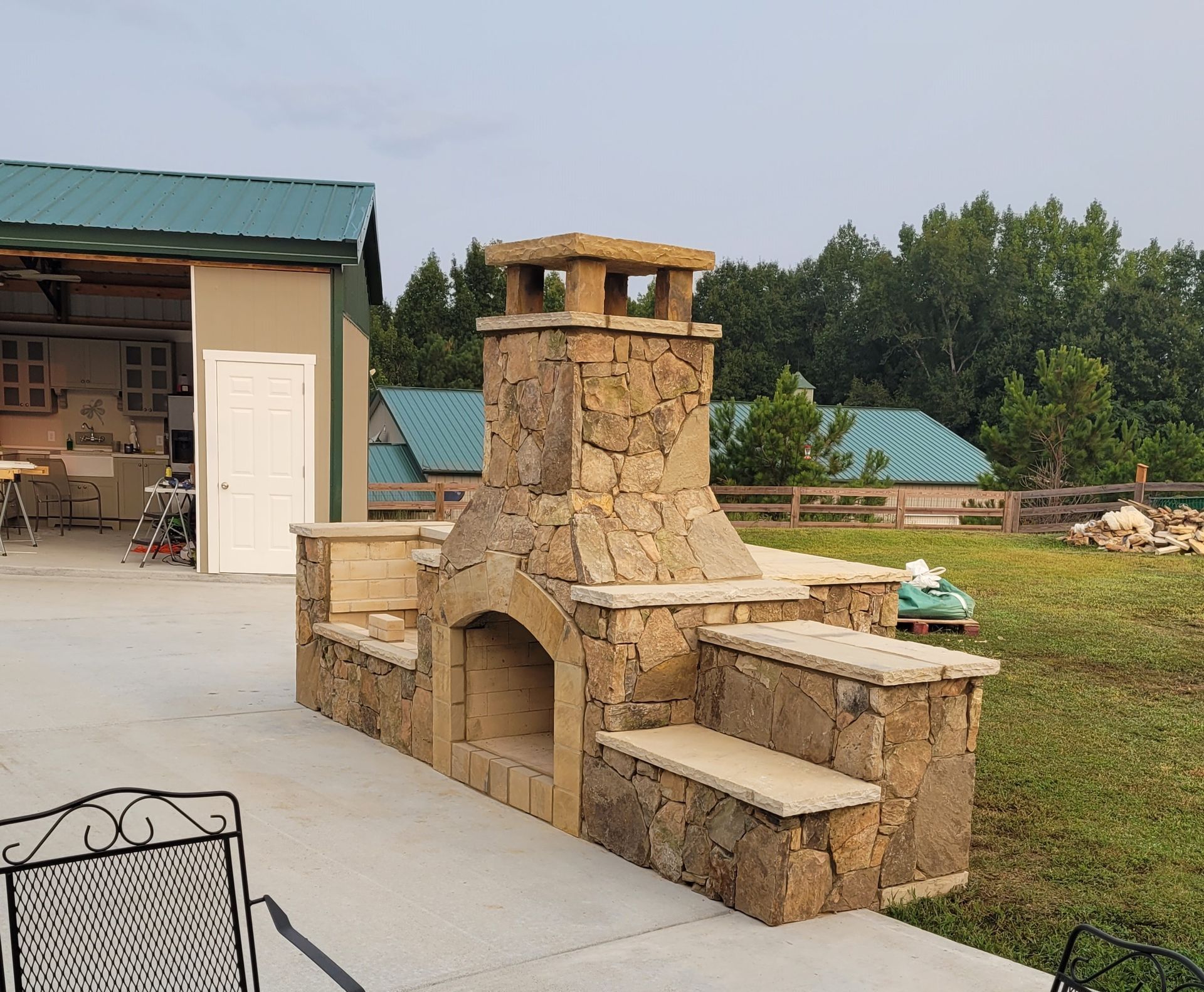 Pre Built Fireplace and Wood Boxes