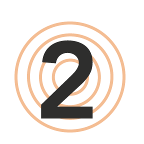 The number 2 is in a circle on a white background