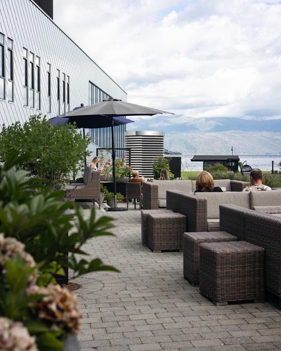 The terasse of Hardangerfjord hotel
