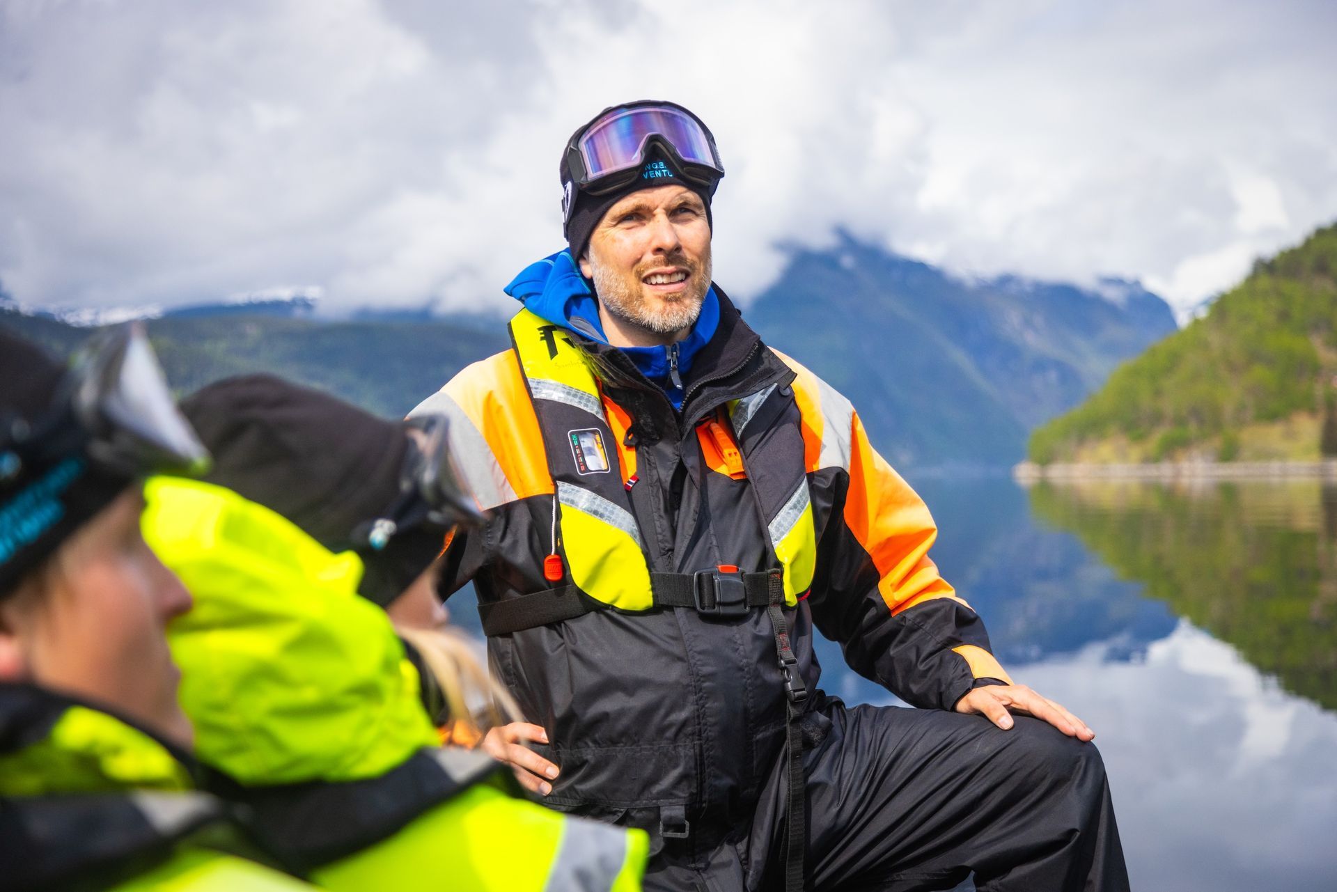 RIB captain guiding on a Hardangerfjord RIB safari
