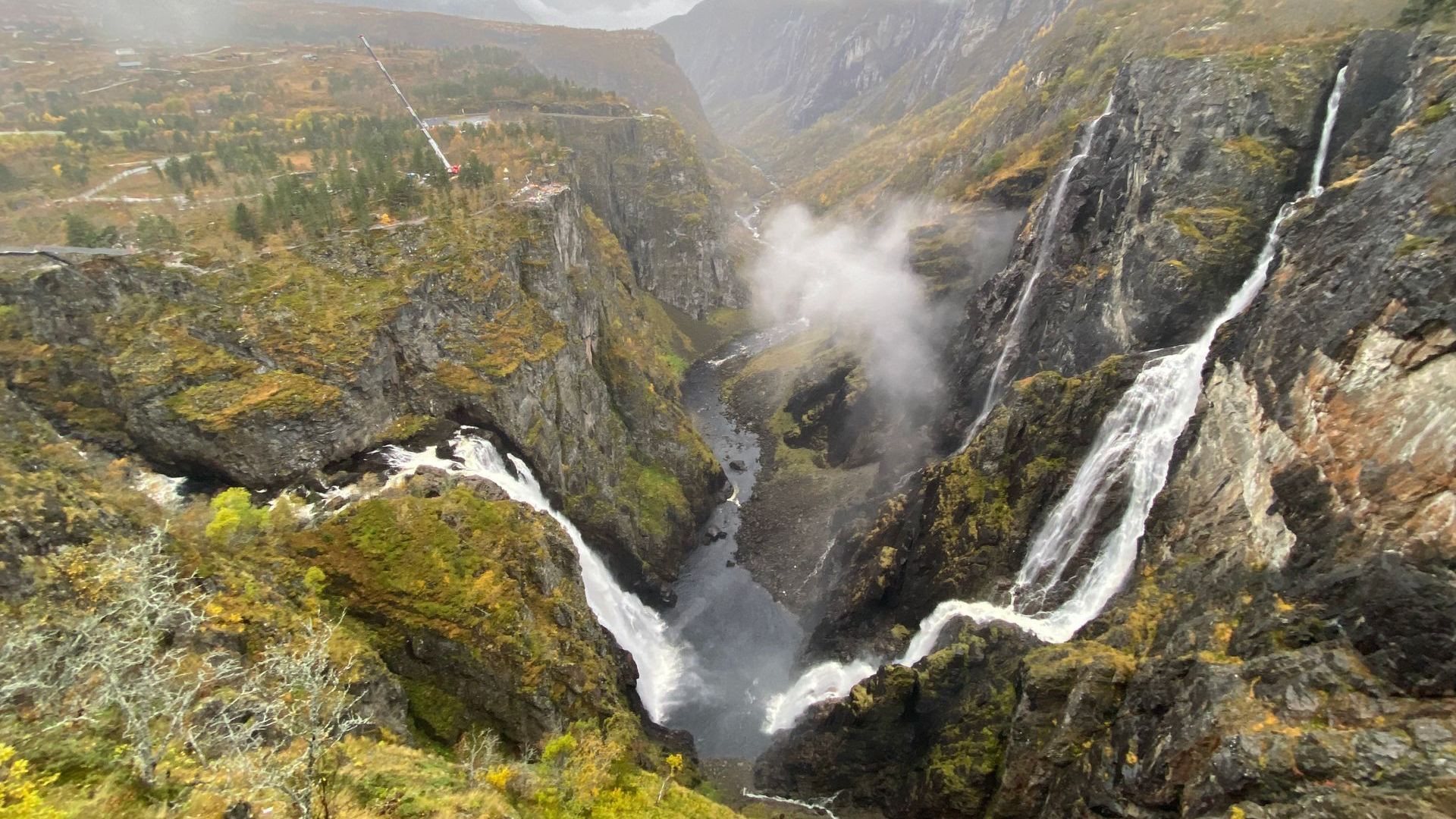 Vøringsfossen waterfall in Måbødalen, Eidfjord.