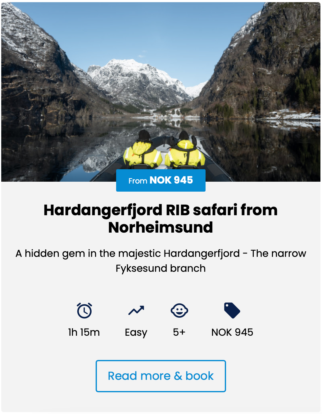 Hardangerfjord RIB winter safari from Norheimsund.