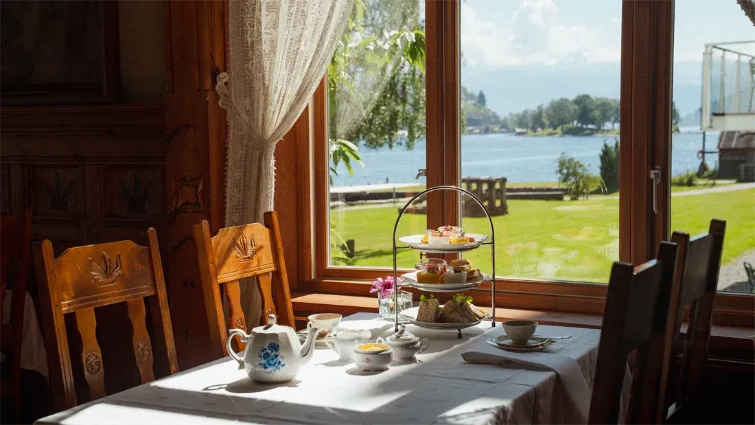 Dining room at Thon Hotel Sandven.