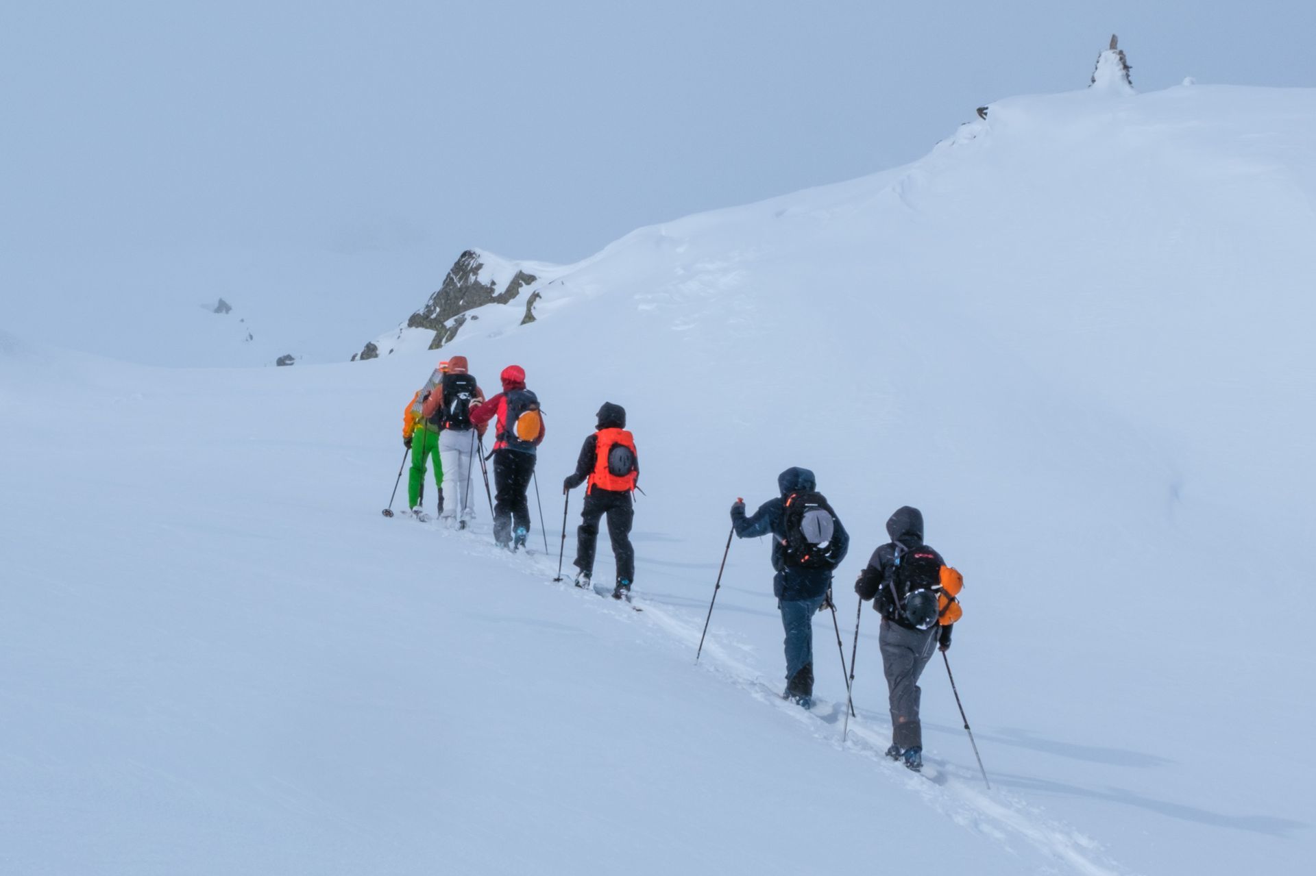 Guided ski touring
