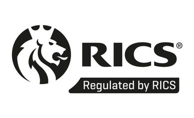 RICS logo: Lion with crown inside a circle, RICS text, and