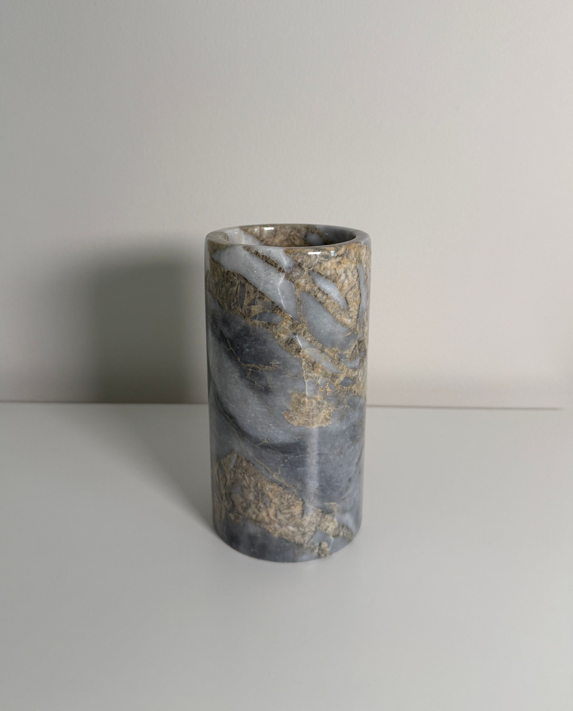 Grey Marble Vase 'Sky'