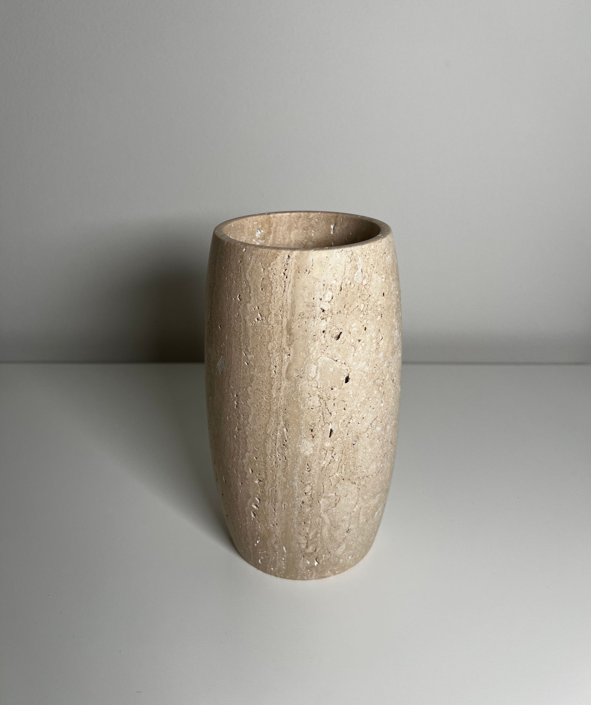 Travertine Vase 'Bola'