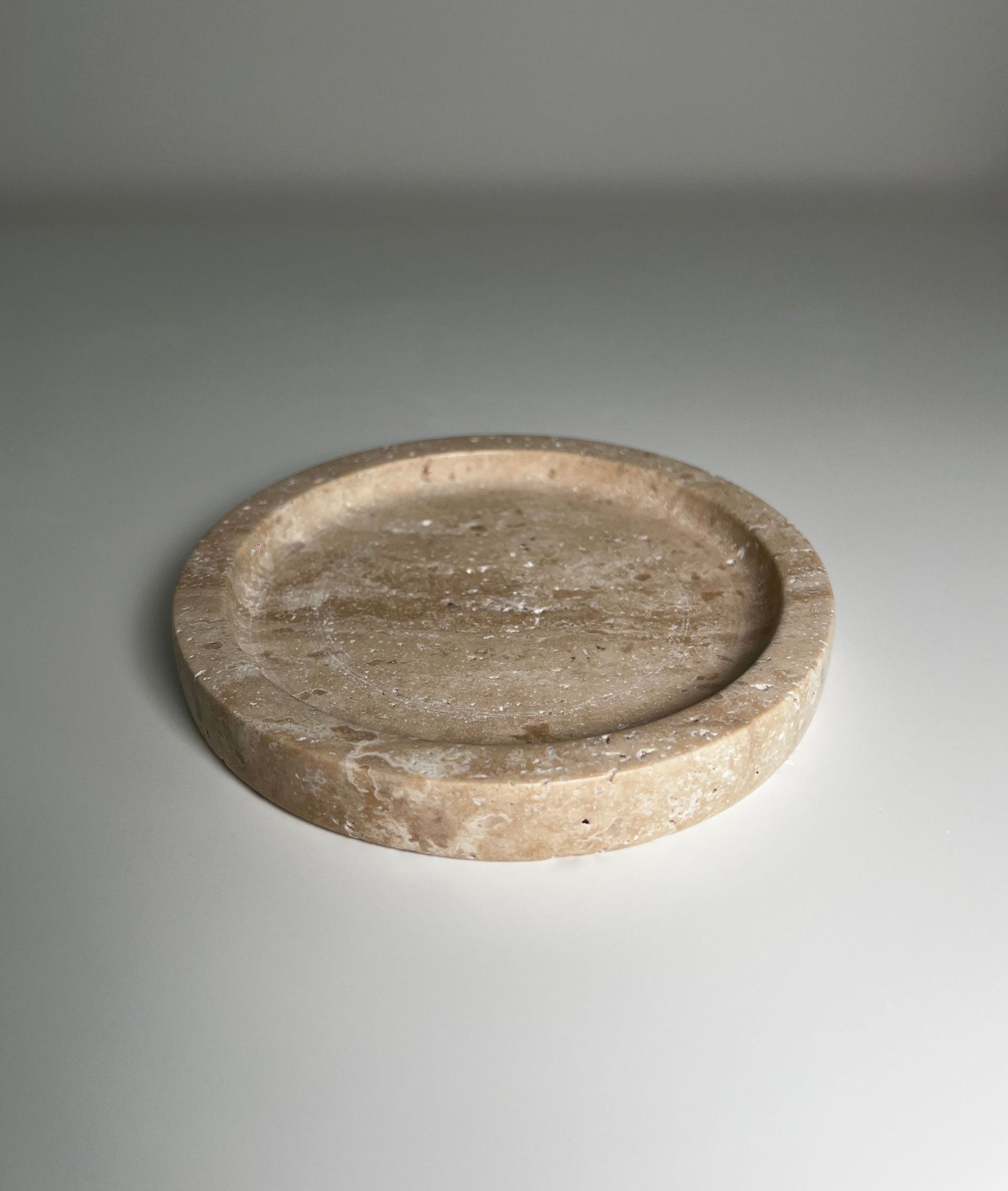 Travertine Plate 'Luna' S