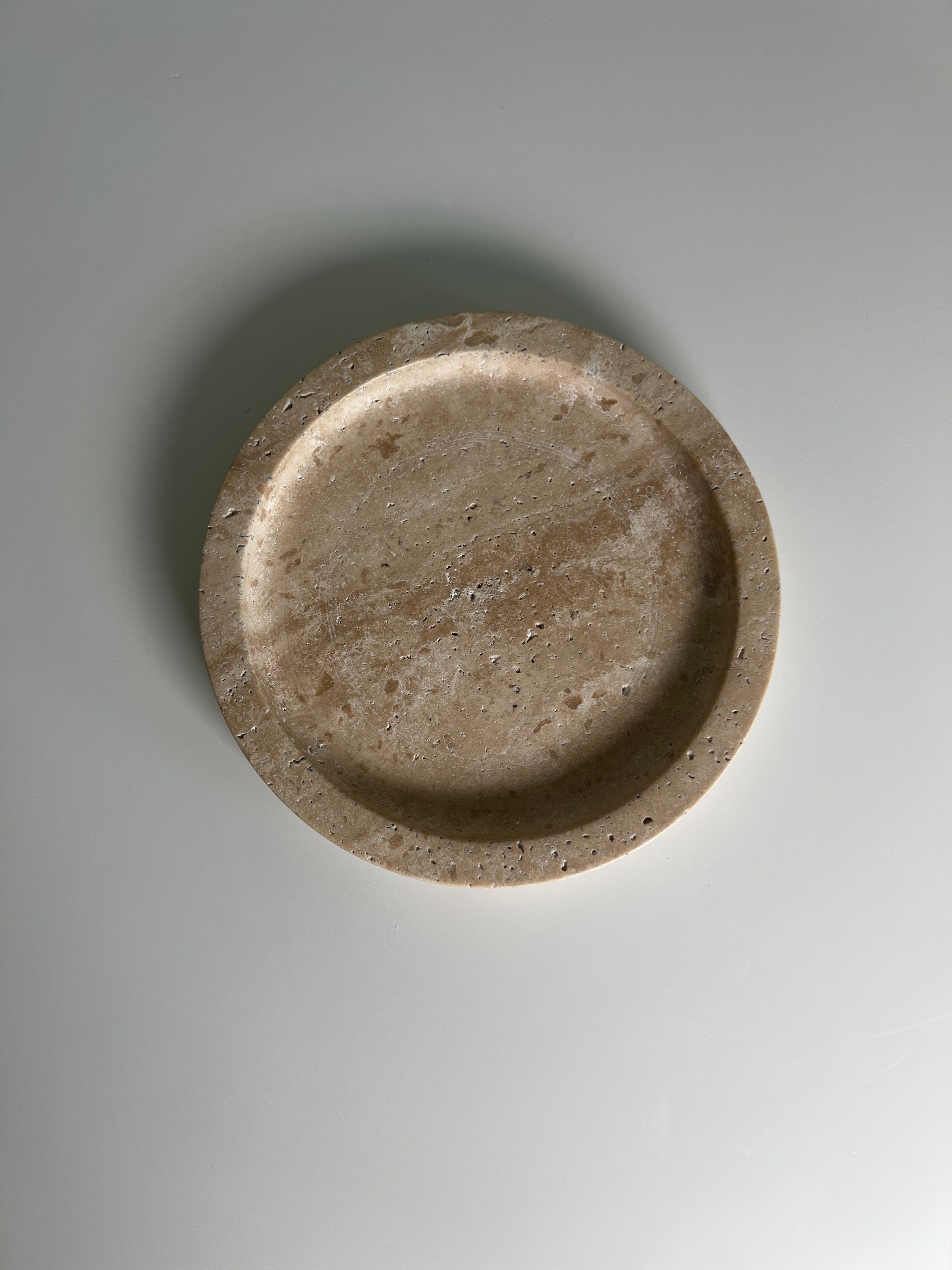 Travertine Plate 'Luna' S