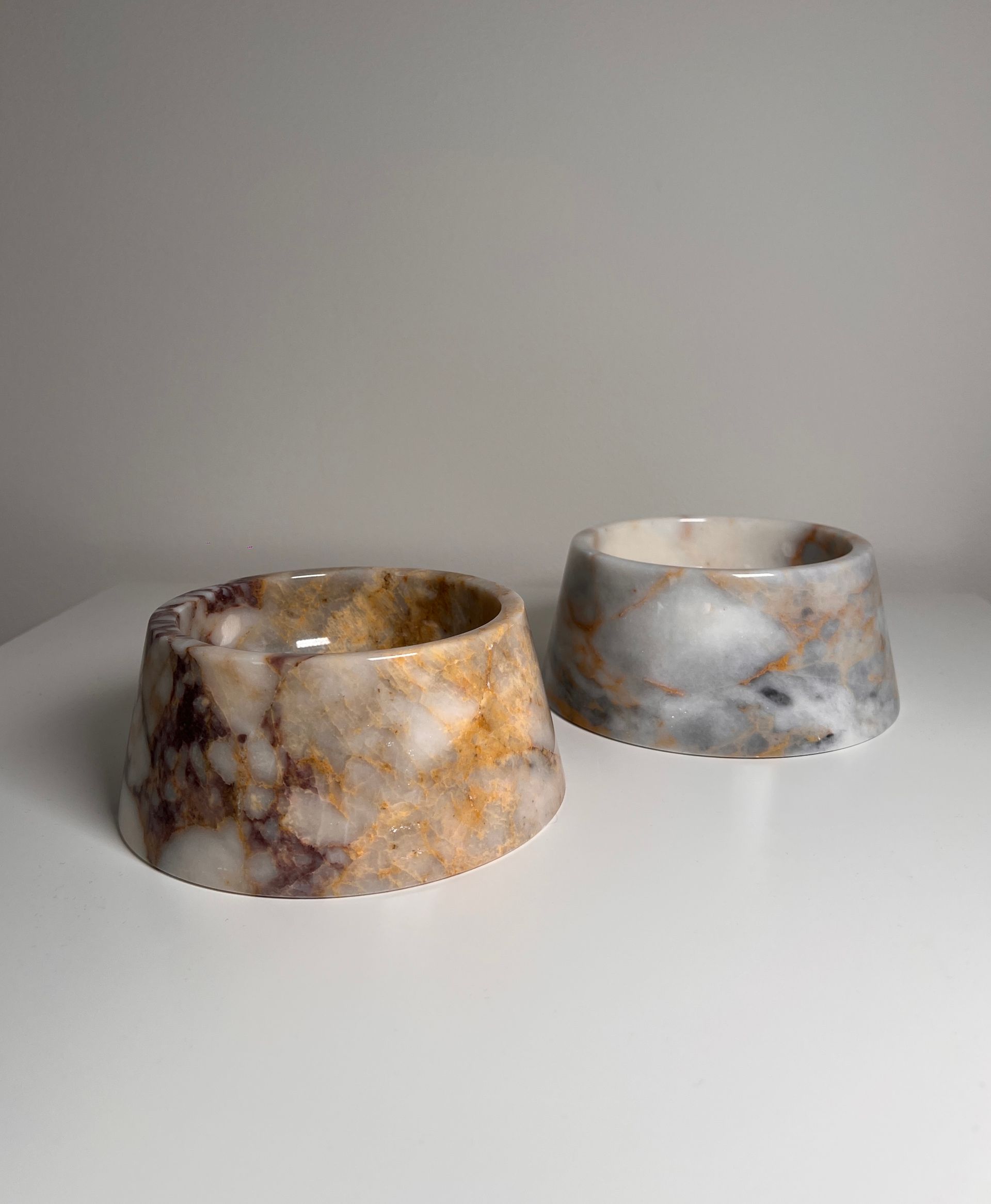 Marble Pet Bowl Set