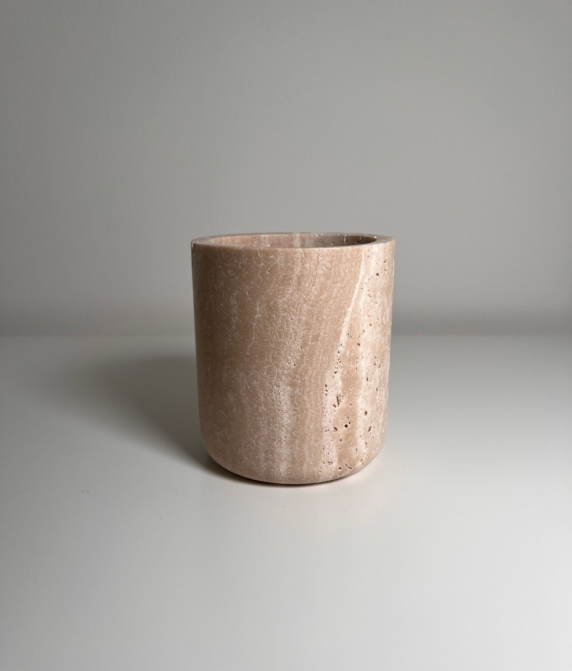 Travertine Jar 'Aqua'