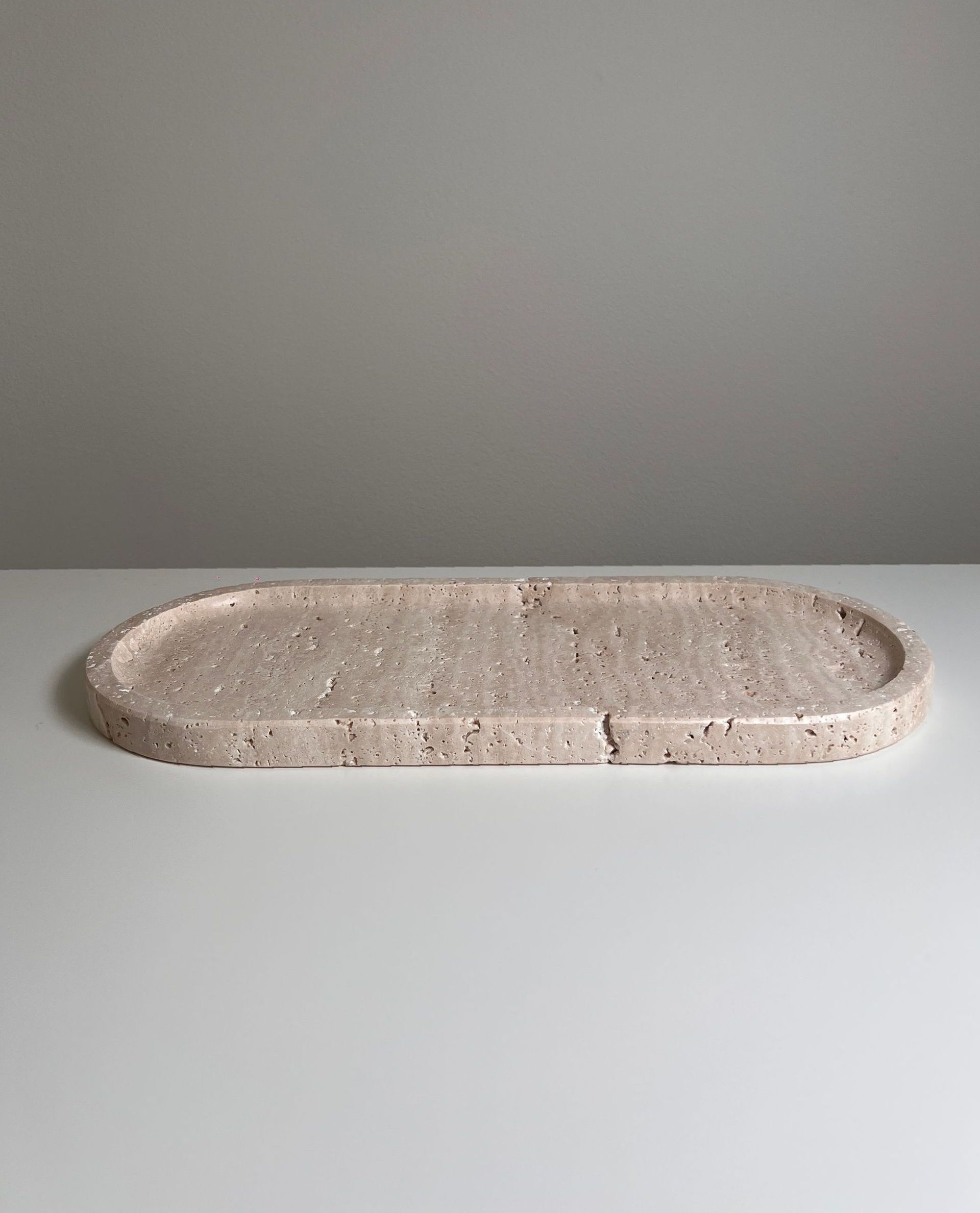 Travertine Tray 'Ovala' L
