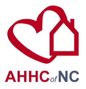 AHHC of NC logo with a red heart and house icon