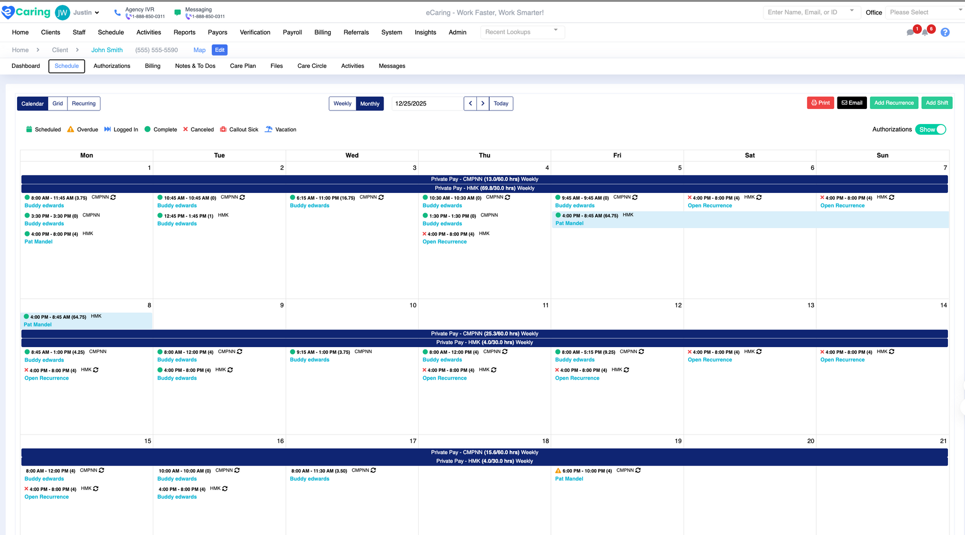 Web dashboard with filters and a multi-row data table listing records and status indicators