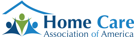 Home Care Association of America logo with blue and green abstract people icon