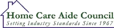 Home Care Aide Council logo with house outline and green text: “Since 1967”
