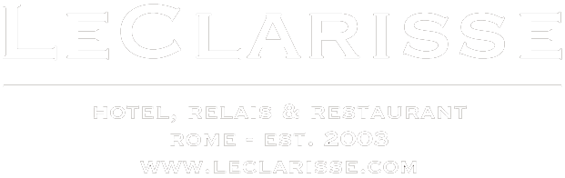 Logotipo de Le Clarisse: hotel, Roma. Dirección web al final.