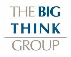 Logo reading “THE BIG THINK GROUP” in gray and blue text on a white background