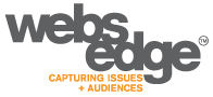 WebsEdge logo with orange tagline “Capturing Issues + Audiences”